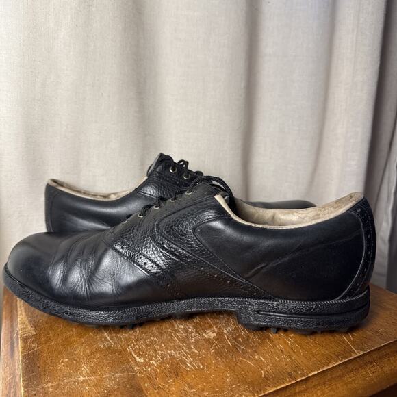 Men\'s‎ FootJoy TurfMasters Golf Shoes Vintage Black Leather 53791 Size 12 M main image 8